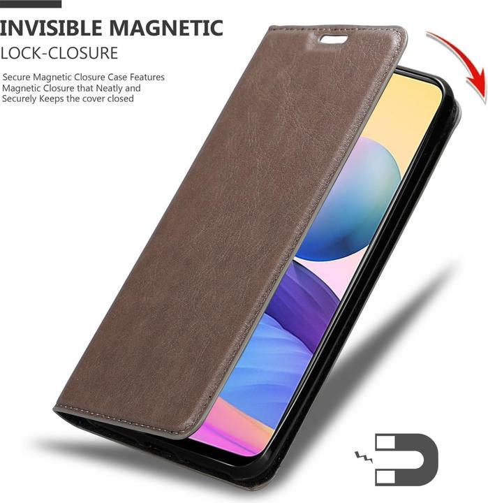 Immagine prodotto Cadorabo Libro Invis. Coperchio magnetico (Xiaomi Redmi Nota 10 5G, Xiaomi Poco M3 Pro 5G)