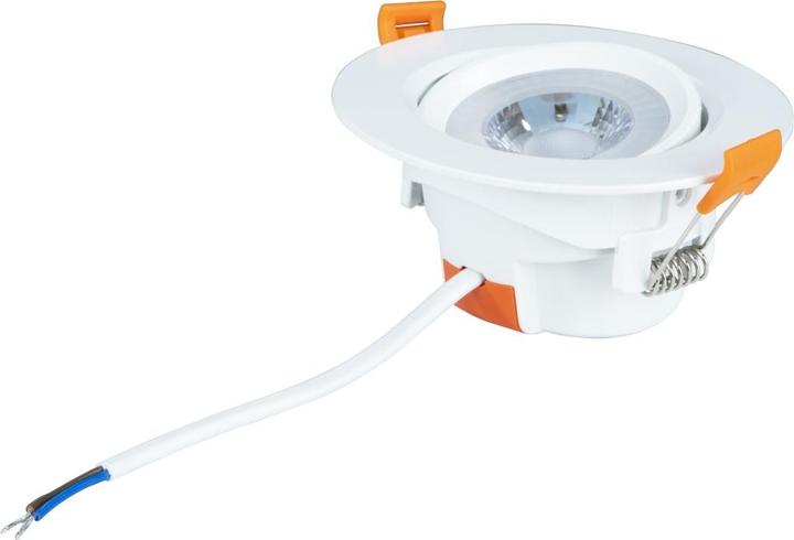 Image du produit Xavax Spot LED encastrable, set de 3, 7W, 450lm, couleur de lumière : blanc chaud, douille : blanc (470 lm)