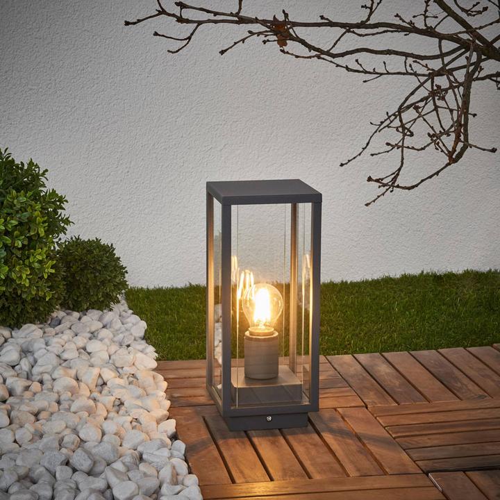 Immagine prodotto Lucande Lampada da giardino Annalea H35 Grigio scuro/Chiaro (E27, IP54)