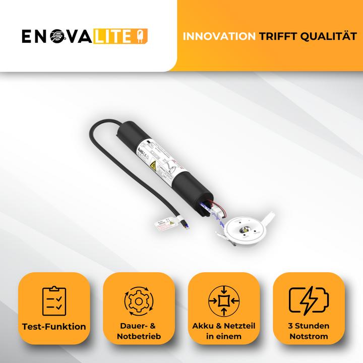 Immagine prodotto Enova ELED 200106 - Faretto di emergenza a LED da incasso alla prova. (150 lm)