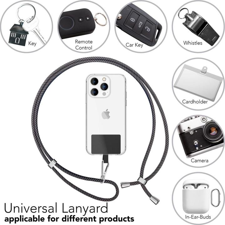 Image du produit Nalia Chaîne universelle pour téléphone portable à porter autour du cou avec pad