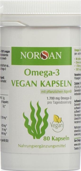 Immagine prodotto Norsan Omega-3 Vegan Capsule (80 Pezzo/i, Pillole, 82.60 g)