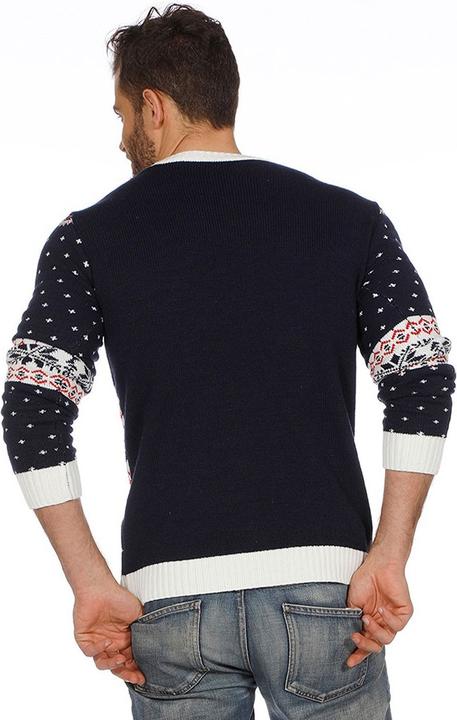 Produktbild Wilbers Herren Weihnachtspulli Santa Schlitten, blau (XXL)
