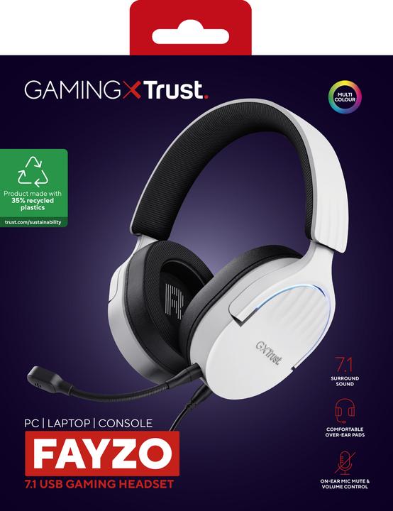 Actual product image Trust GXT490W FAYZO 7.1 USB HEADSET (Cable)
