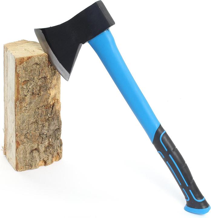 Actual product image XPOtool Set Hatchets 1000g Fibreglass Handle Carbon Steel Blade Wood Log Hatchet Axe Hatchet
