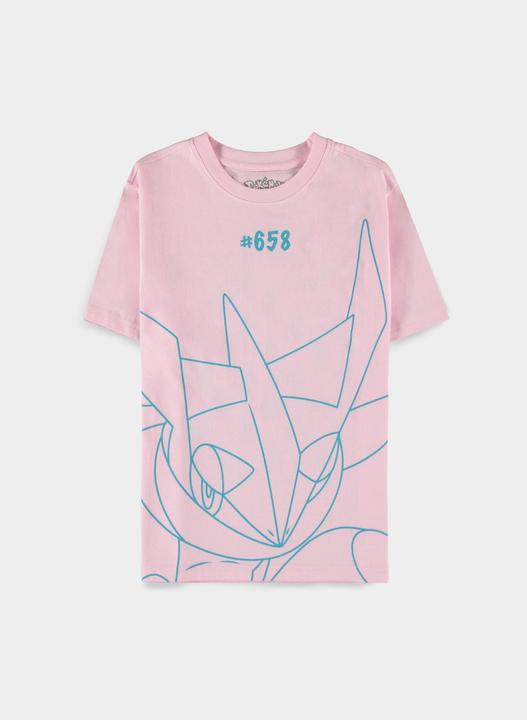 Image du produit Difuzed Pokemon Greninja Line Art New Official Women's Skinny Fit T Shirt Pink, pink, XL (XL)