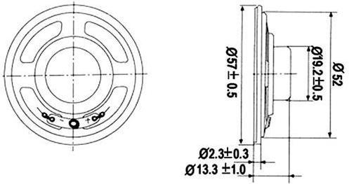 Image du produit Velleman HAUT-PARLEUR MINIATURE - 1W / 8 ohm - Ø 57mm