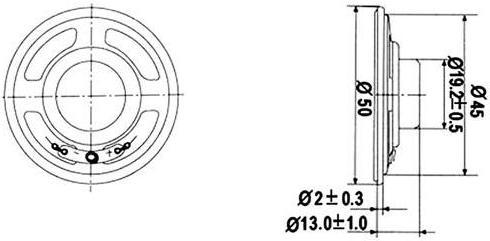 Immagine prodotto Velleman MINI LOUDSPEAKER - 0,5W / 8 OHM - Ø 50mm