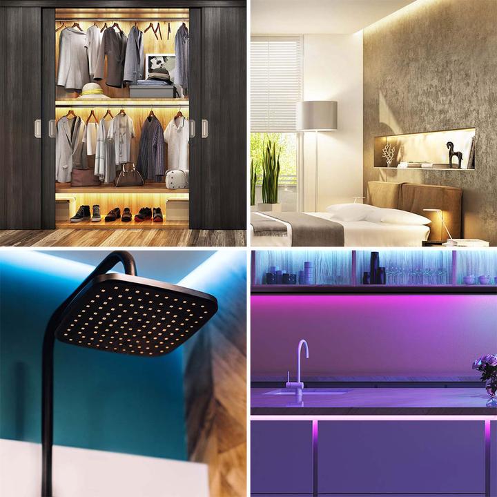 Immagine prodotto Nedis Set di 2 strisce LED con controllo tramite app, bianco caldo/bianco freddo/RGB 5m (RGB, Bianco freddo, Bianco caldo, 50 cm, Interno)