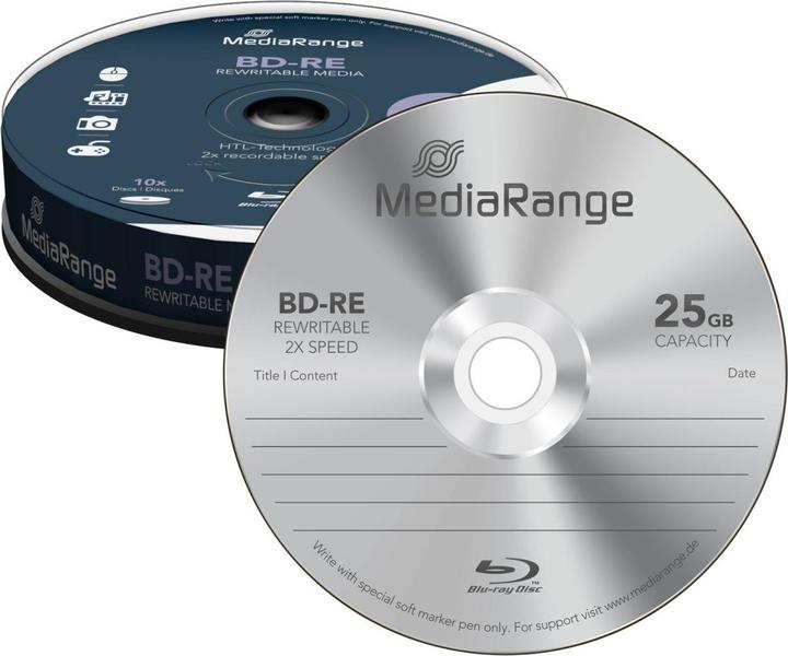 MediaRange BD-RE 2x Singolo strato 25GB 10 P. (10 x)