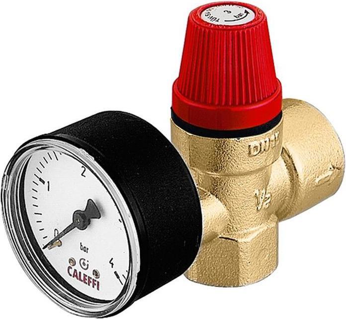 Produktbild Caleffi Membran-Sicherheitsventil 1/2Zoll, mit Manometer 3,0 bar