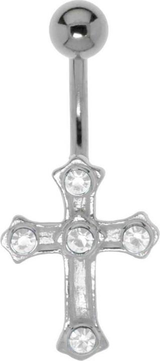 Image du produit Bijouteria Piercing nombril (Acier chirurgical 316L, Cristallin, Argent 925)