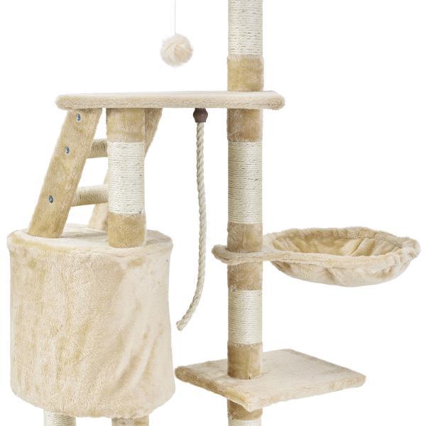 Produktbild Juskys Sams Pet Kratzbaum Buffy (118 cm, Beige)
