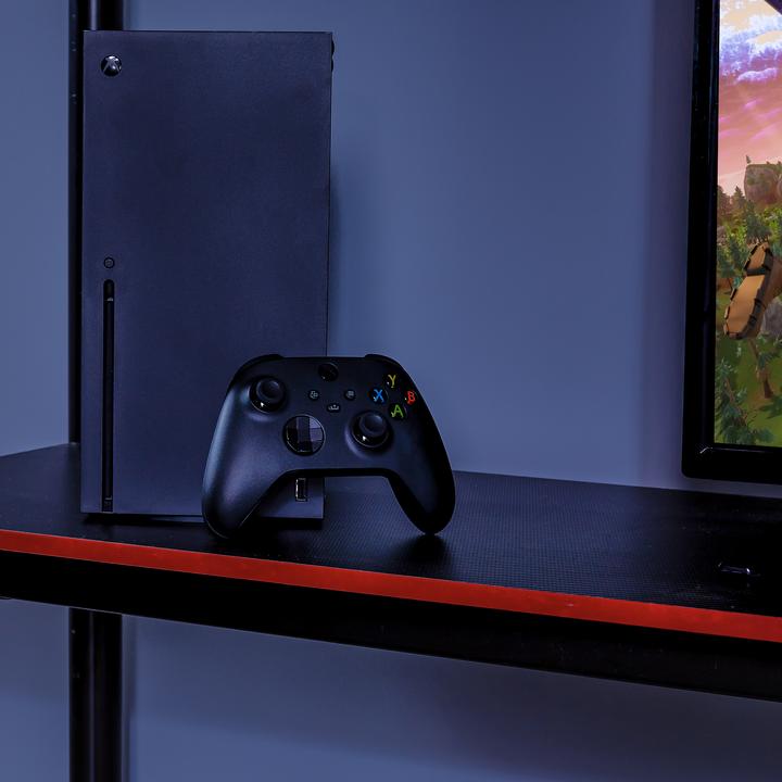 Produktbild X Rocker Xrocker Hq High Sleeper Gaming Bed With Desk - Black And Red