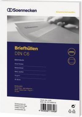 Immagine prodotto Soennecken Formato della busta: DIN C6 Dimensioni: 162 x 114 mm (L x A)