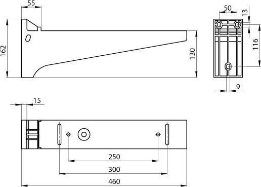 Image du produit Unex 66403-48 Console isolante sans halogène 400 en U48X RAL7038