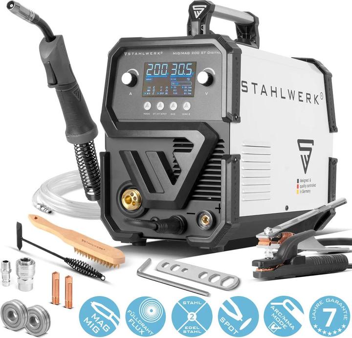 Produktbild Stahlwerk Schweissgerät MIG MAG 200 ST Digital IGBT Schutzgas mit 200 A