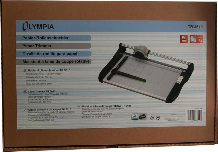 Actual product image Olympia Rotary cutter TR 3615 (15 Sheets, A4)
