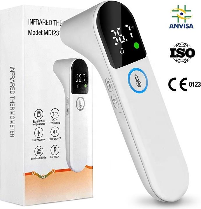 Produktbild PhoneLook Infrarot Fieberthermometer für Babys Digitales kontaktloses Stirn- und Ohrthermometer (Stirn, Ohr, Berührungslos)