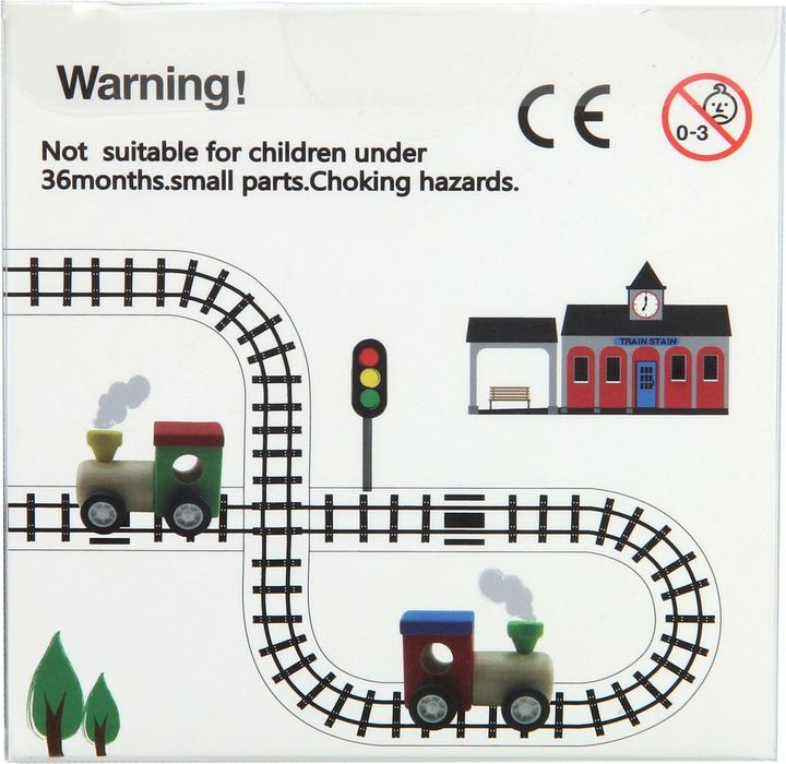 Actual product image Wooden train with road belt, 8mtr