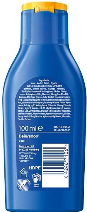 Immagine prodotto NIVEA Protect&Moisture (Latte solare, SPF 50+, 100 ml, 100 g)
