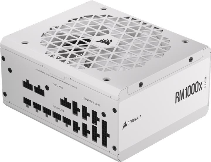 Actual product image Corsair RMx Shift White Series, RM1000x Shift White, 1000 Watt, 80 PLUS GOLD Certified, Fully Modular Power (1000 W)