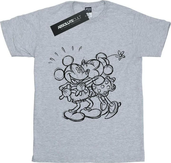 Image du produit Disney - T-shirt MICKEY AND MINNIE MOUSE KISS SKETCH - Fille (128)