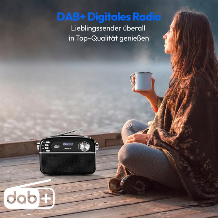 Image du produit Medion DAB+ Radio LIFE E66809 Noir (DAB+ DAB, FM, VHF, PLL, Bluetooth)
