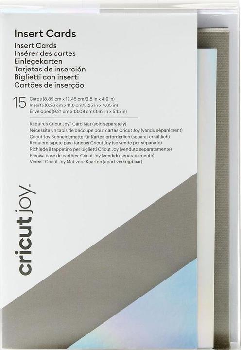 Immagine prodotto Cricut Carta bianca Joy Grigio scuro/Grigio chiaro, 15 pezzi (15 pz.)