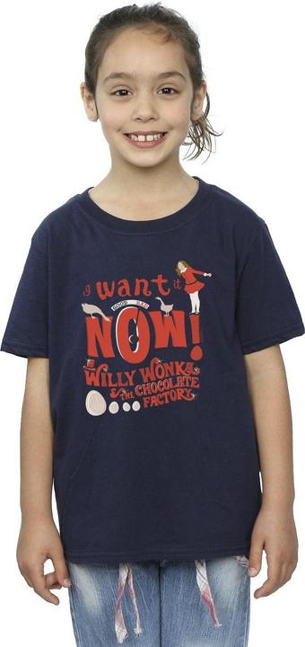 Immagine prodotto Willy Wonka & the Chocolate Factory Verruca Salt I Want It Now Maglietta Ragazze (152, 158)