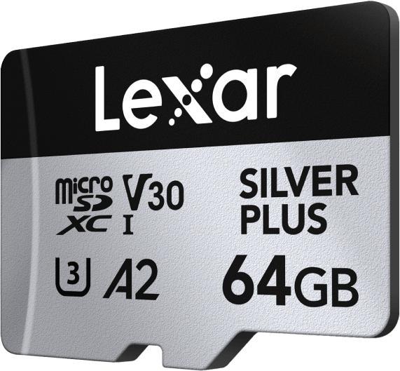 Image du produit Lexar Professional Silver Plus 2-Pack (64 Go, microSDXC, U3, UHS-I)