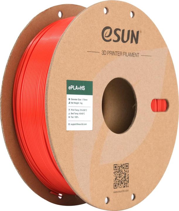 Produktbild eSUN EPLA+HS 1,75mm RED 1kg (PLA, 1.75 mm, 1000 g, Rot)