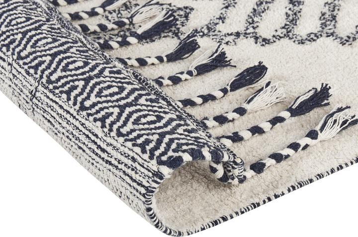 Actual product image Beliani Cotton rug 80 x 150 cm black and white ERAY Lumarko! (80 x 150 cm)