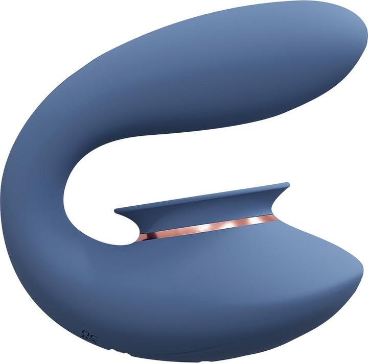 Image du produit Innovation Twitch 3 - Vibromasseur et Aspiration Rechargeables - Silicone - 10 Speed - Bleu/Gris