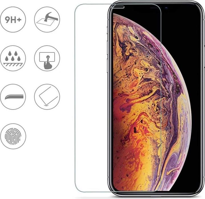 Produktbild Apfelkiste - Panzer Glas Displayschutzfolie mit Montagerahmen (2er Set) (2 Stück, Apple iPhone XS, Apple iPhone 11 Pro, Apple iPhone X)
