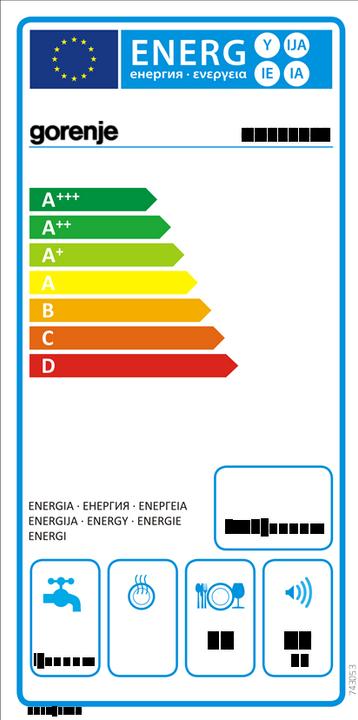 Label énergétique Gorenje GV673B60