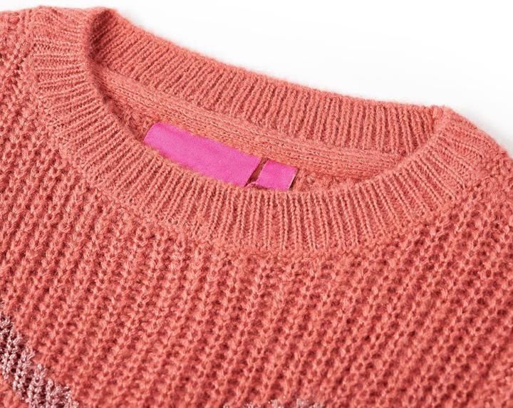 Immagine prodotto VidaXL Maglione da bambino in maglia media rosa 116,Materiale: 67 (116)