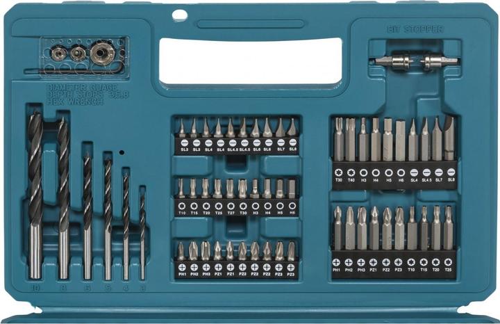 Productafbeelding Makita Bits Boorset 102 stuks ( B-68432 ) Bits / Boor / Dopsleutel (1, 1.5, 2, 2.5, 3, 3.5, 4, 4.5, 5, 5.5, 6, 6.5, 7 mm)