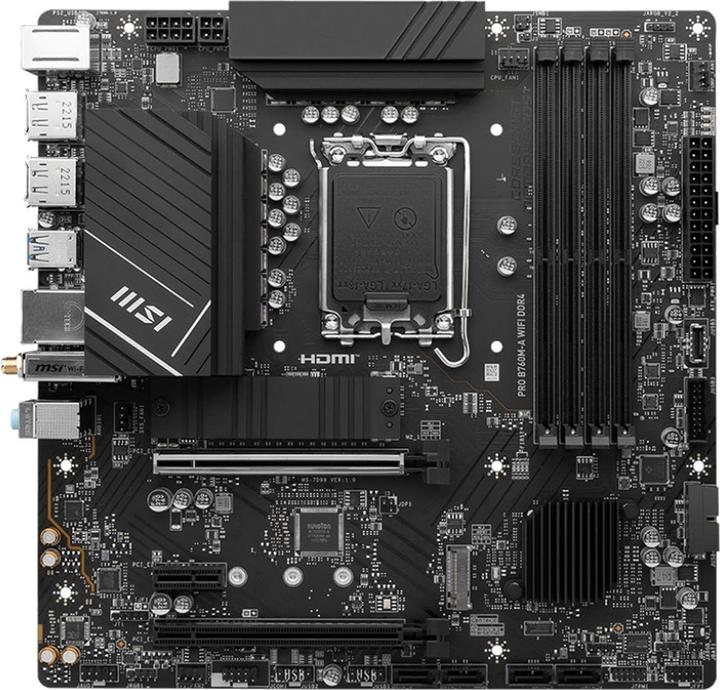 Immagine prodotto MSI PRO B760M-A WIFI DDR4 (1700) (D) (LGA 1700, Intel B760, mATX)