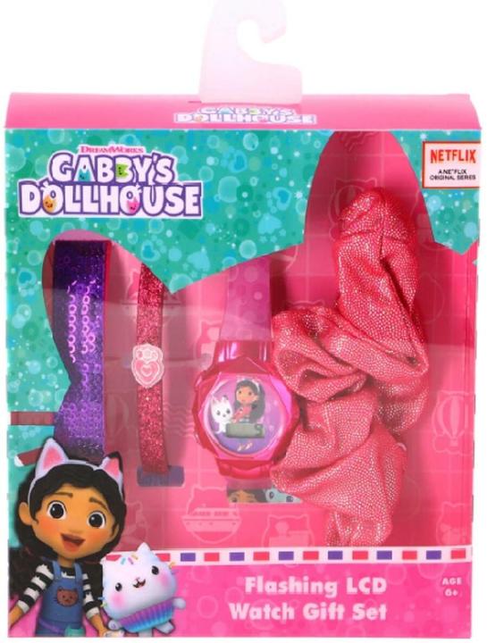 Immagine prodotto Accutime Set di orologi da polso Gabby's Dollhouse con accessori, orologio LCD per bambini con display (Orologio digitale)