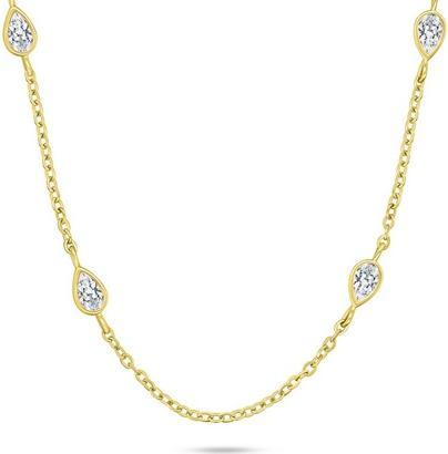 Brilio Silver - Decent Silver Necklace with Cubic Zirconia NCL128Y