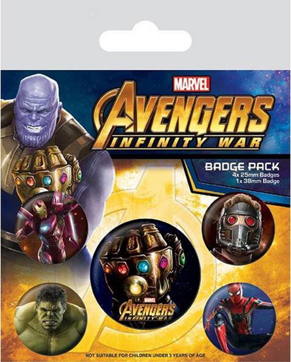 Produktbild Avengers Infinity War Abzeichen 5Erpack