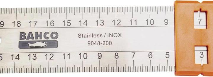 Actual product image Bahco Carpenter's square with steel blade and sliding mark 350 mm