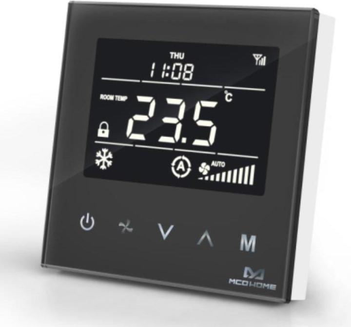 Produktbild MCO Home MCOEMH8-FC4B - Fan Coil Thermostat (4 Leitungsrohre) Black Edition