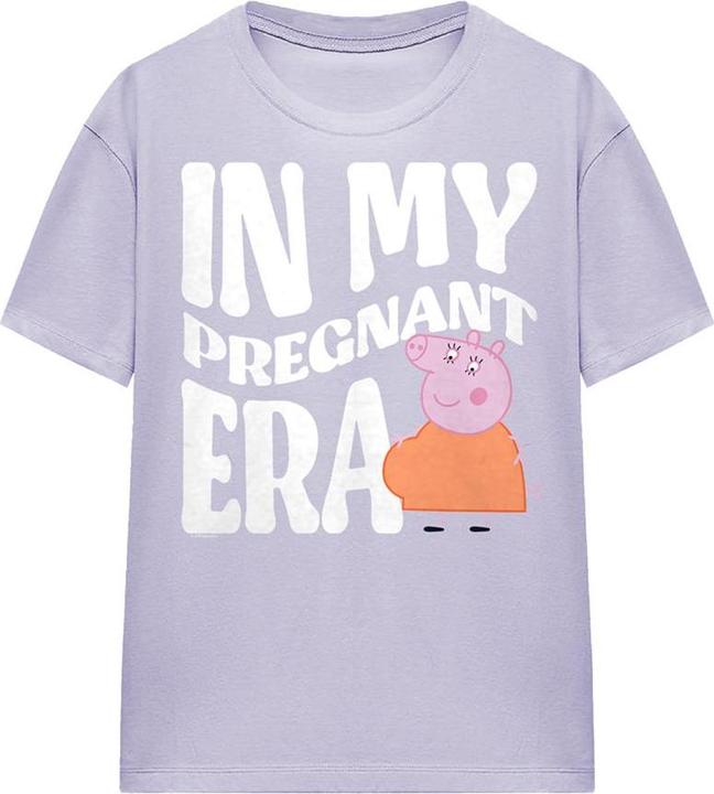Actual product image Peppa Pig Unisex Adult Pregnant Era Mummy Pig T-Shirt (L)