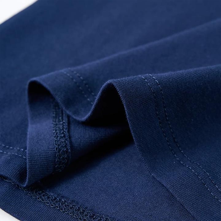 Image du produit VidaXL T-shirt manches longues enfant bleu marine 116,Composition : 95% Coton (116)