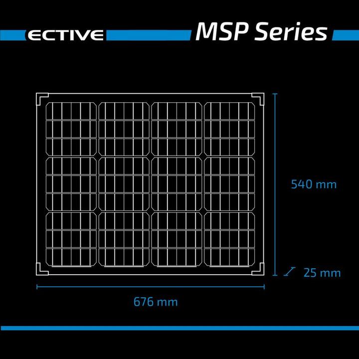 Immagine prodotto Ective Pannello solare 70W 36V modulo solare monocristallino Cella solare modulo fotovoltaico mono 24V (70 W, 4.10 kg)