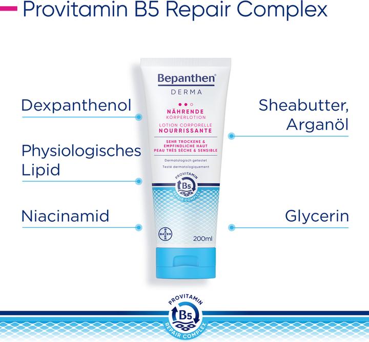 Actual product image Bepanthen Derma Nourishing Body Lotion (Body cream, 200 ml)