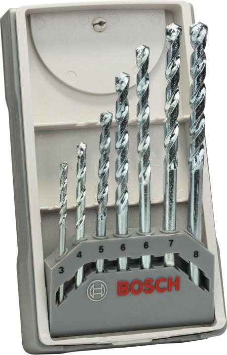 Bosch Professional Zubehör Carbide stone twist drill- (6 mm, 7 mm, 8 mm, 3 mm, 4 mm, 5 mm)