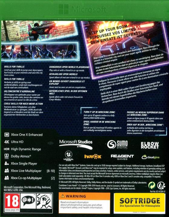 Produktbild Microsoft Crackdown 3 (Xbox One X, Xbox Series X, Multilingual)